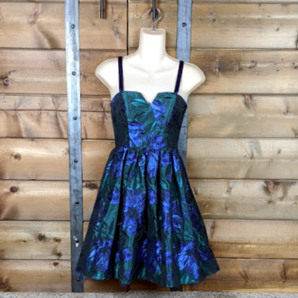 ABS by Allen Schwartz Brocade Cocktail Dress - 2